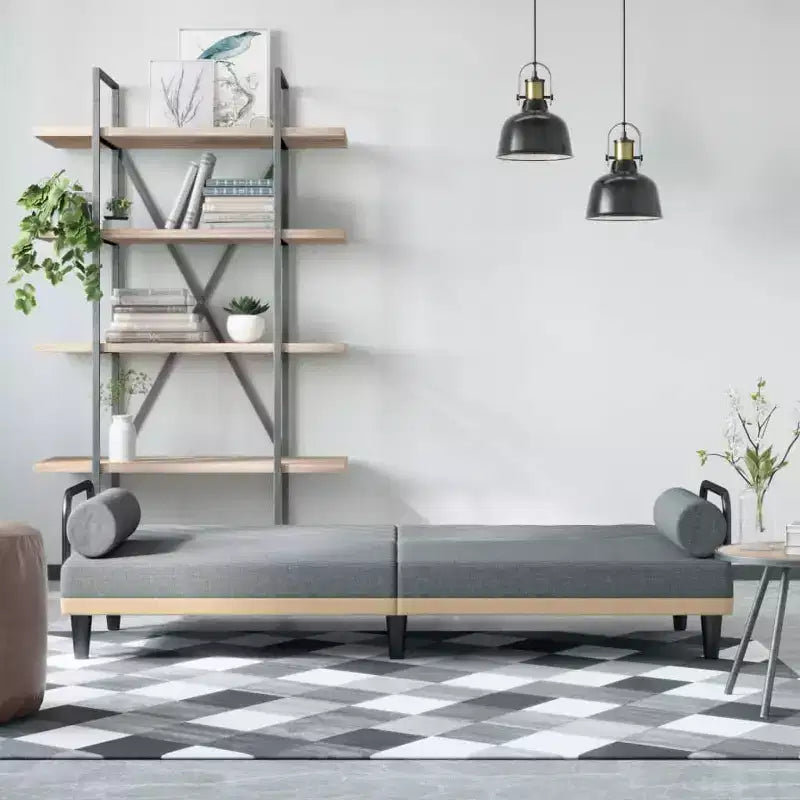 vidaXL Sofá Cama con Reposabrazos Sofá Sillón Reclinable Tumbona Tela
