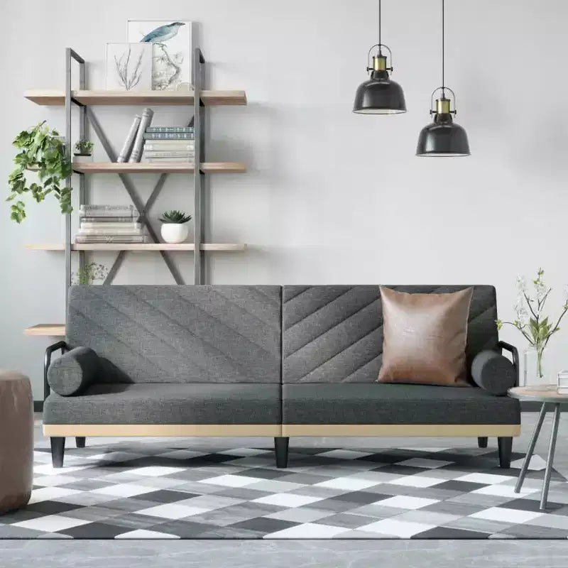 vidaXL Sofá Cama con Reposabrazos Sofá Sillón Reclinable Tumbona Tela