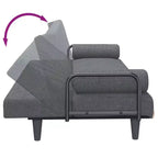 vidaXL Sofá Cama con Reposabrazos Sofá Sillón Reclinable Tumbona Tela