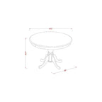 Juego de mesa redonda de cocina con 4 sillas - Mesa de comedor moderna y juego de comedor de madera