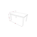 Juego de Comedor de 5 Piezas con Cubierta Superior de Madera Maciza con Acabado Blanco Lino - Con Capacidad para 4 Personas