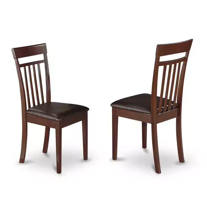 HomeStock Juego de Comedor de 5 Piezas con Cubierta de Madera Maciza con Acabado de Caoba - Capacidad para 4 Personas