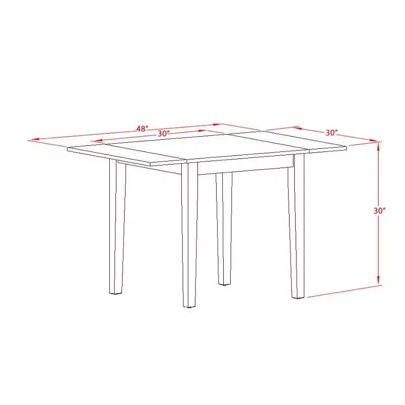 HomeStock Juego de Comedor de 5 Piezas con Cubierta de Madera Maciza con Acabado de Caoba - Capacidad para 4 Personas