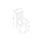 HomeStock Juego de Comedor de 5 Piezas con Cubierta de Madera Maciza con Acabado de Caoba - Capacidad para 4 Personas