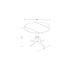 Mesa de comedor redonda HomeStock de 5 piezas con tapa de madera maciza y acabado negro, con 4 sillas