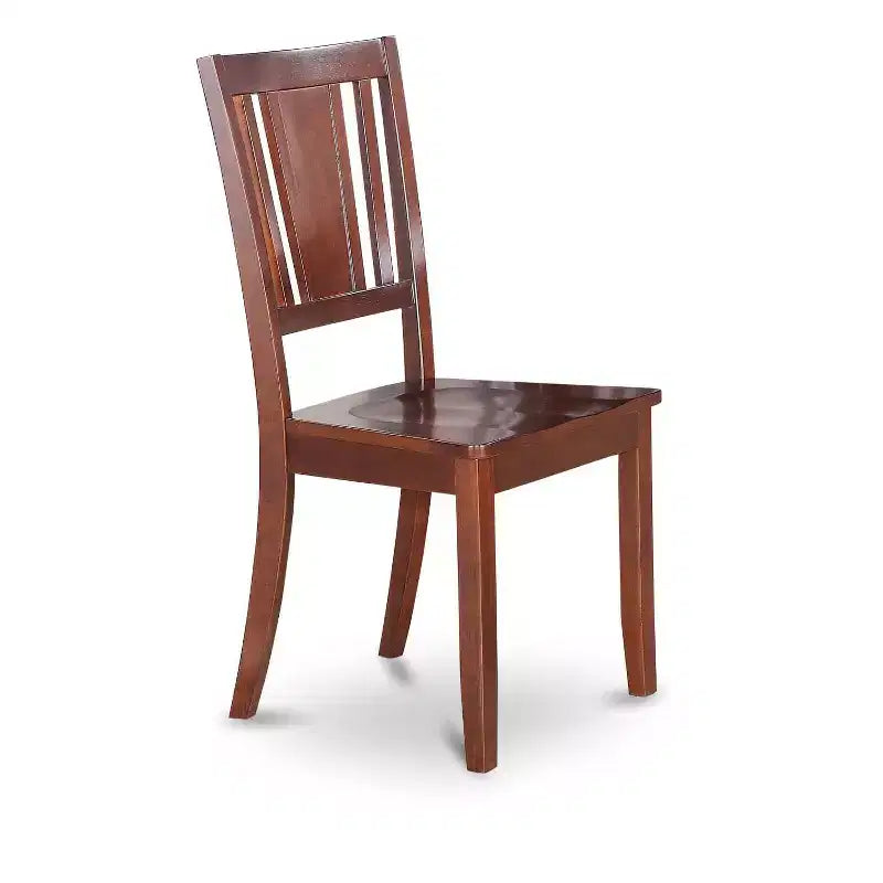 HomeStock Juego de Comedor de 5 Piezas con Cubierta de Madera Maciza con Acabado en Caoba y Alas Abatibles - Capacidad para 4 Personas