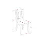HomeStock Juego de Comedor de 5 Piezas con Cubierta de Madera Maciza con Acabado en Caoba y Alas Abatibles - Capacidad para 4 Personas