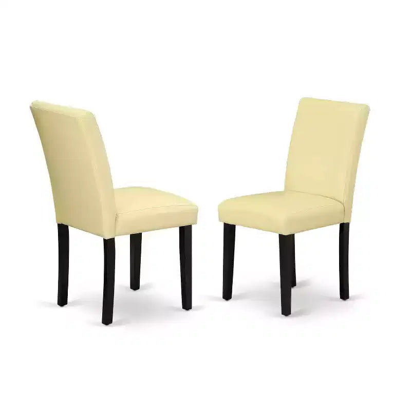 Juego de comedor rectangular de 7 piezas - Sillas Parsons, mesa de 60 pulgadas, cuero sintético moderno, muebles de comedor elegantes