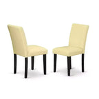 Juego de comedor rectangular de 7 piezas - Sillas Parsons, mesa de 60 pulgadas, cuero sintético moderno, muebles de comedor elegantes