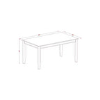 Juego de comedor rectangular de 7 piezas - Sillas Parsons, mesa de 60 pulgadas, cuero sintético moderno, muebles de comedor elegantes