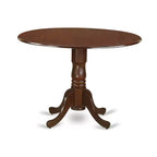 Juego de mesa de cocina bohemio de 5 piezas, mesa redonda de 42 pulgadas con alas abatibles y 4 sillas de lino color crema