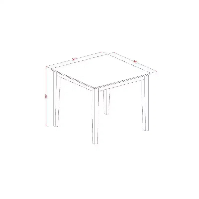 Juego de comedor cuadrado flamenco rosa, mesa de 36 pulgadas y 2 sillas Parsons, patas de lino blanco, piel sintética