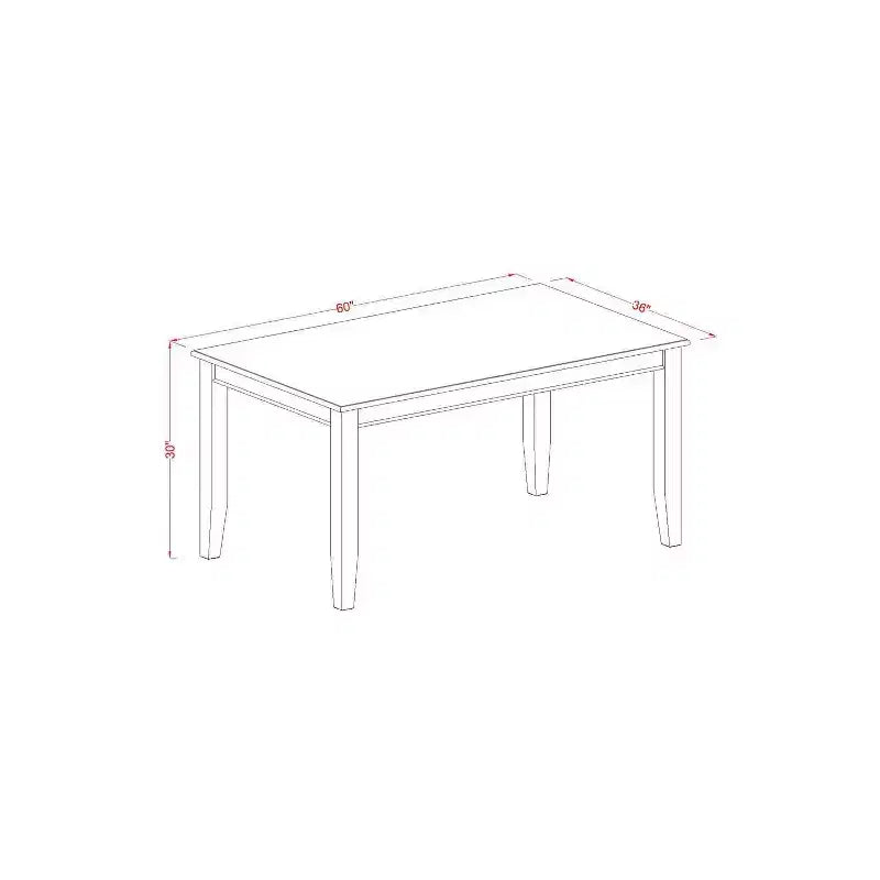 Juego de mesa y sillas de comedor de 7 piezas - Mesa de comedor rectangular con 6 sillas - Asientos de piel sintética - Acabado negro