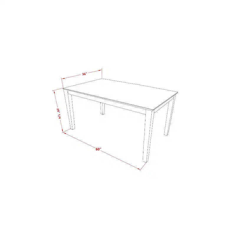 Mesa de comedor HomeStock de 7 piezas con superficie de madera maciza y acabado blanco lino con 6 sillas