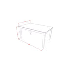 Mesa de comedor HomeStock de 7 piezas con superficie de madera maciza y acabado blanco lino con 6 sillas