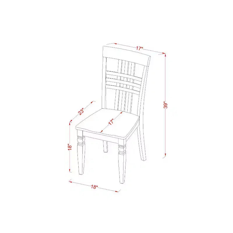 Mesa de comedor HomeStock de 7 piezas con superficie de madera maciza y acabado blanco lino con 6 sillas
