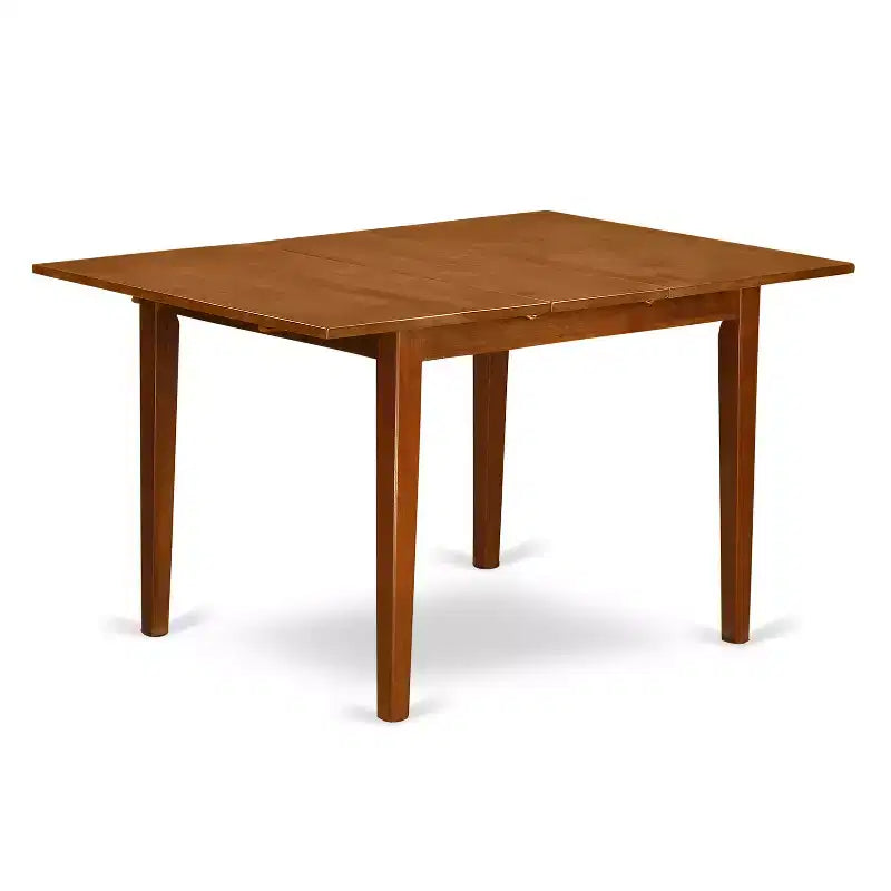 Rustic Dinette Set - Small Dining Table & Chairs - Kitchen Table Set for 4 - Saddle Brown