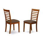Juego de comedor rústico - Mesa de comedor pequeña y sillas - Juego de mesa de cocina para 4 - Marrón sillín