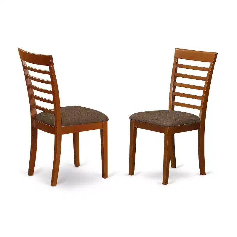 Juego de comedor rústico - Mesa de comedor pequeña y sillas - Juego de mesa de cocina para 4 - Marrón sillín