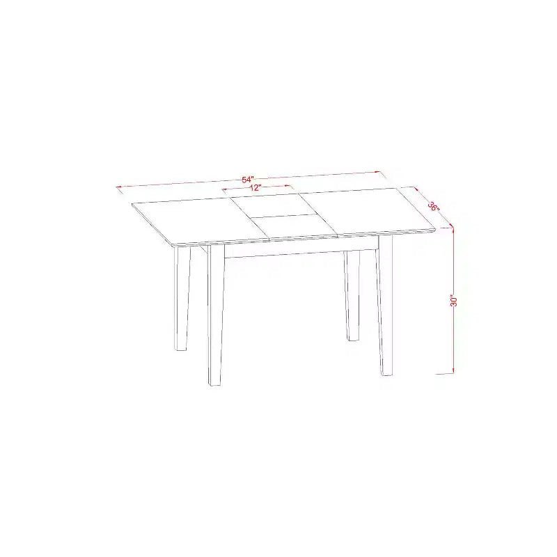 Juego de comedor rústico - Mesa de comedor pequeña y sillas - Juego de mesa de cocina para 4 - Marrón sillín