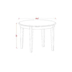 Juego de mesa de comedor de madera maciza HomeStock de 3 piezas con acabado capuchino