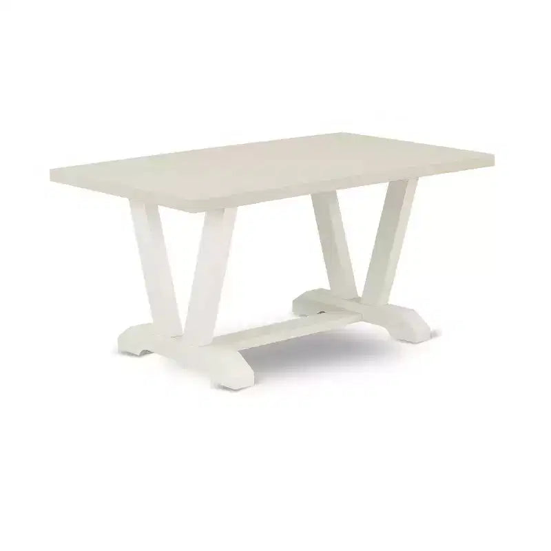 Mesa de comedor HomeStock de 6 piezas con tablero de madera maciza con acabado de roble natural, 1 banco y 4 sillas