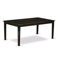 Modern Dining Set - 7 Piece Table & Chair Set - Linen Fabric Chairs - 42x72 Inch Rectangle Table