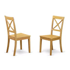 Juego de comedor de 3 piezas - Mesa redonda con 2 sillas de comedor de madera - Juego de cocina con acabado de roble