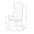 Juego de mesa de comedor HomeStock de 3 piezas con acabado blanco lino y parte superior cuadrada de madera maciza