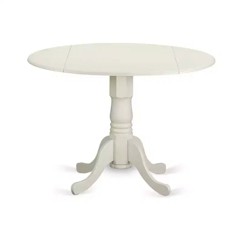Juego de comedor redondo de 5 piezas - Mesa de comedor de 42 pulgadas con alas abatibles y 4 sillas Parsons