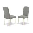 Juego de comedor redondo de 5 piezas - Mesa de comedor de 42 pulgadas con alas abatibles y 4 sillas Parsons