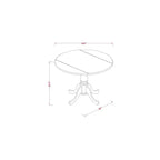 Juego de comedor redondo de 5 piezas - Mesa de comedor de 42 pulgadas con alas abatibles y 4 sillas Parsons