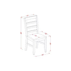 Mesa de comedor HomeStock de 5 piezas con tapa rectangular de madera maciza con acabado capuchino y 4 sillas