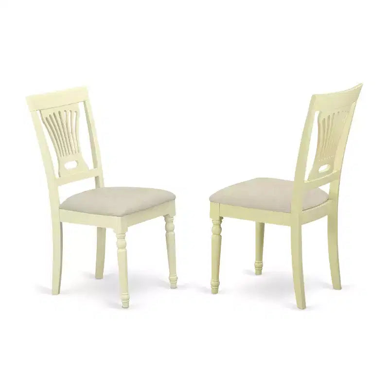 Mesa de comedor HomeStock de 5 piezas con superficie de madera maciza en acabado blanco y cerezo con 4 sillas