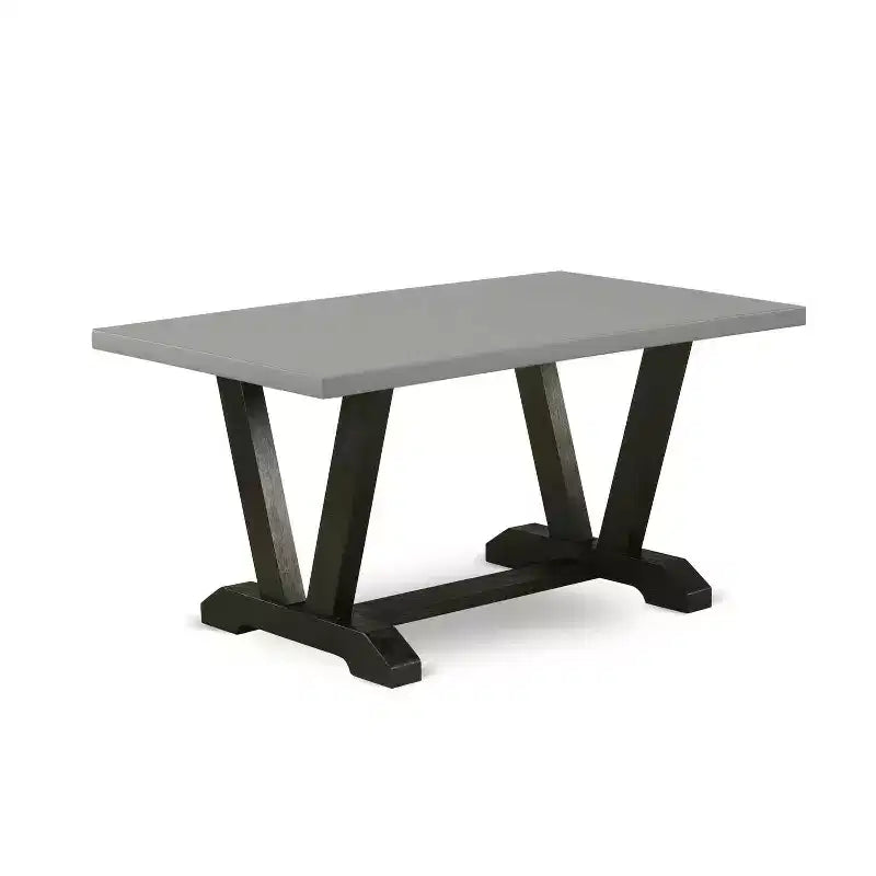 Mesa de comedor HomeStock de 7 piezas con parte superior de madera maciza y acabado de roble natural con 6 sillas