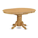 Mesa de comedor HomeStock de 5 piezas con tapa de madera maciza con acabado de roble natural ovalado y 4 sillas Parson con extensión de mariposa