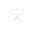 Juego de comedor de 3 piezas con parte superior de madera maciza con acabado de caoba (4 asientos)