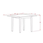 Juego de comedor rectangular tapizado de 5 piezas con tapa de madera maciza con acabado de caoba (capacidad para 4 personas)