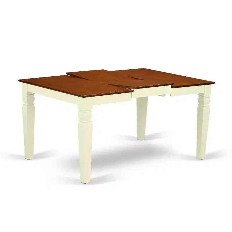 Juego de comedor rectangular - Mesa y sillas de 7 piezas - Mesa de 42/60 pulgadas con extensión - Diseño de respaldo en doble X