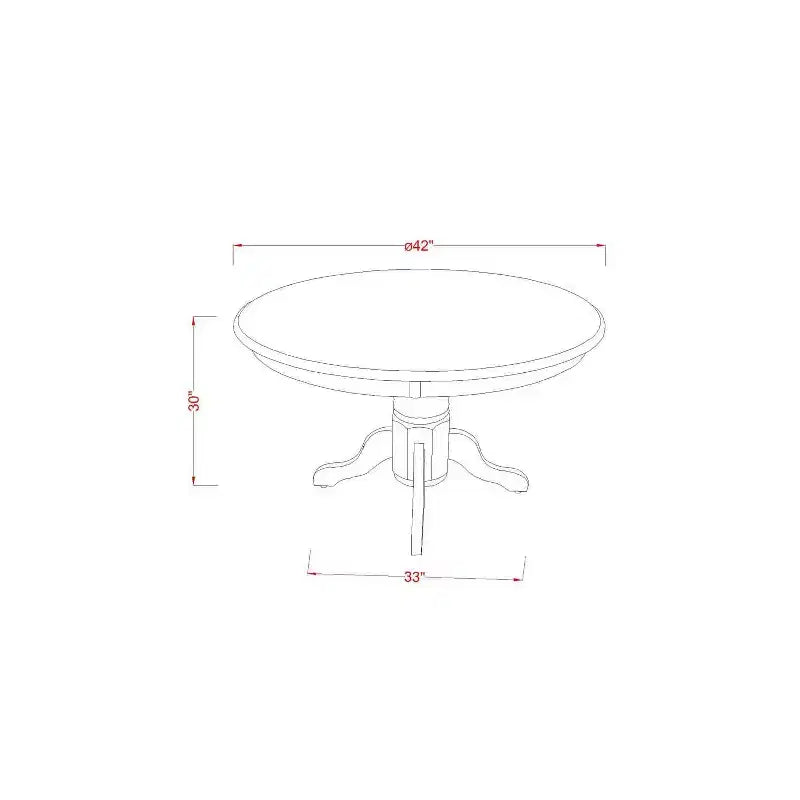Juego de comedor moderno de 3 piezas - Mesa de comedor redonda con 2 sillas de madera - Juego de mesa de cocina con acabado negro