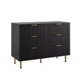Modern Fluted Dresser for Bedroom with 8 Drawers, Deep Drawers & Wide Modern Top, Long Large Double Dresser TV Stand and Storage Organizer