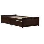 Cama de madera doble Luxystar con 2 cajones para habitaciones de huéspedes y niños