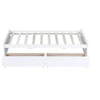 Cama de madera doble Luxystar con 2 cajones para habitaciones de huéspedes y niños