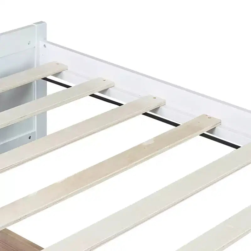 Cama de madera doble Luxystar con 2 cajones para habitaciones de huéspedes y niños