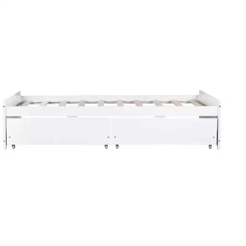 Cama de madera doble Luxystar con 2 cajones para habitaciones de huéspedes y niños