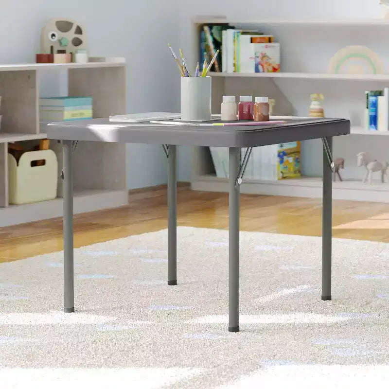 Flash Furniture Paige Mesa Plegable de Plástico para Niños con Patas con Bloqueo