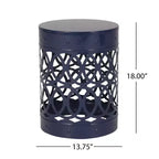 Mesa auxiliar cilíndrica, Mesa auxiliar, Mesa de noche con patrón de círculos superpuestos para sala de estar