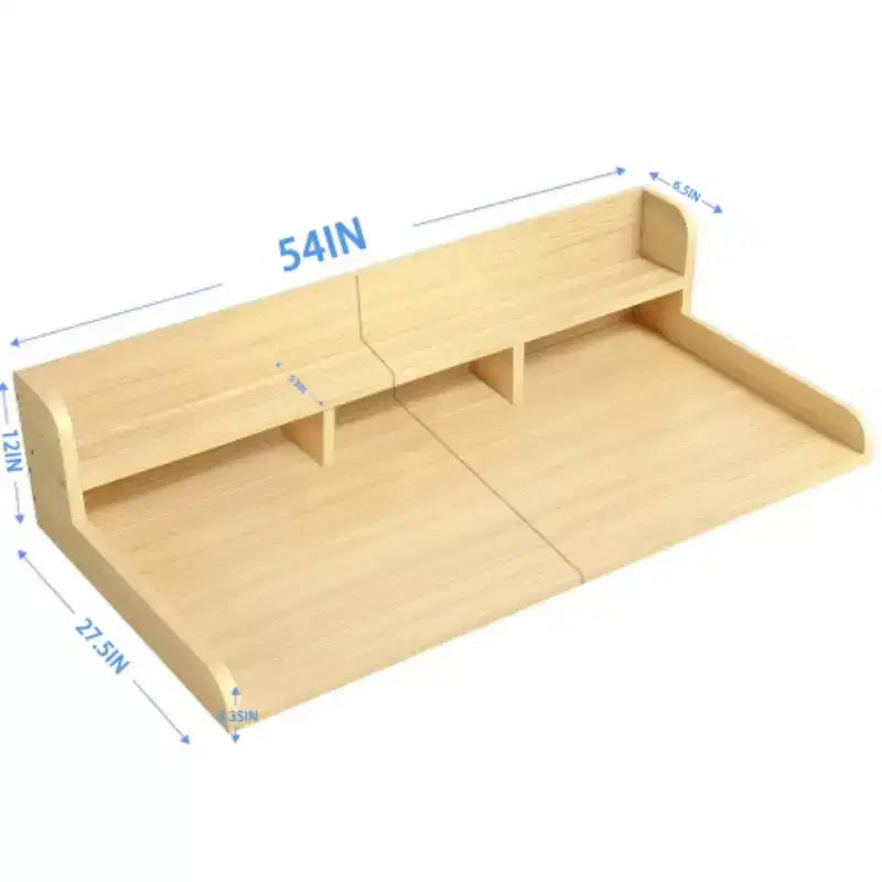 Encimera para lavadora secadora, encimera de madera para lavandería, organizador de doble capa de profundidad para secadora, cesta de ropa sucia, organización de almacenamiento en encimera