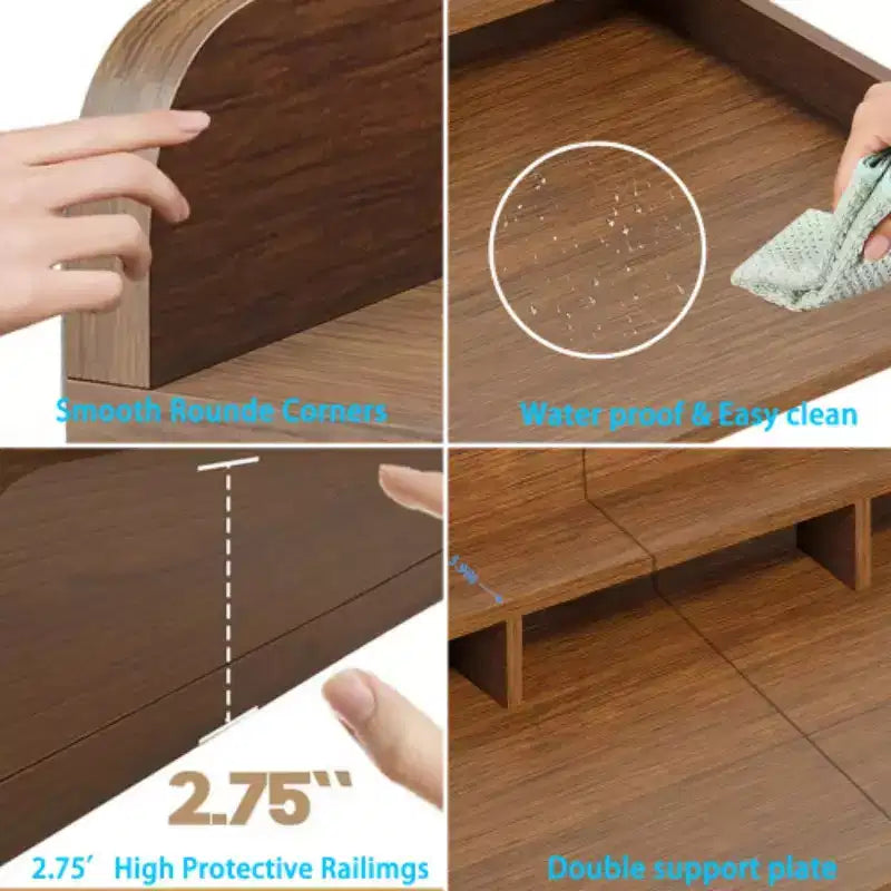 Encimera para lavadora secadora, encimera de madera para lavandería, organizador de doble capa de profundidad para secadora, cesta de ropa sucia, organización de almacenamiento en encimera