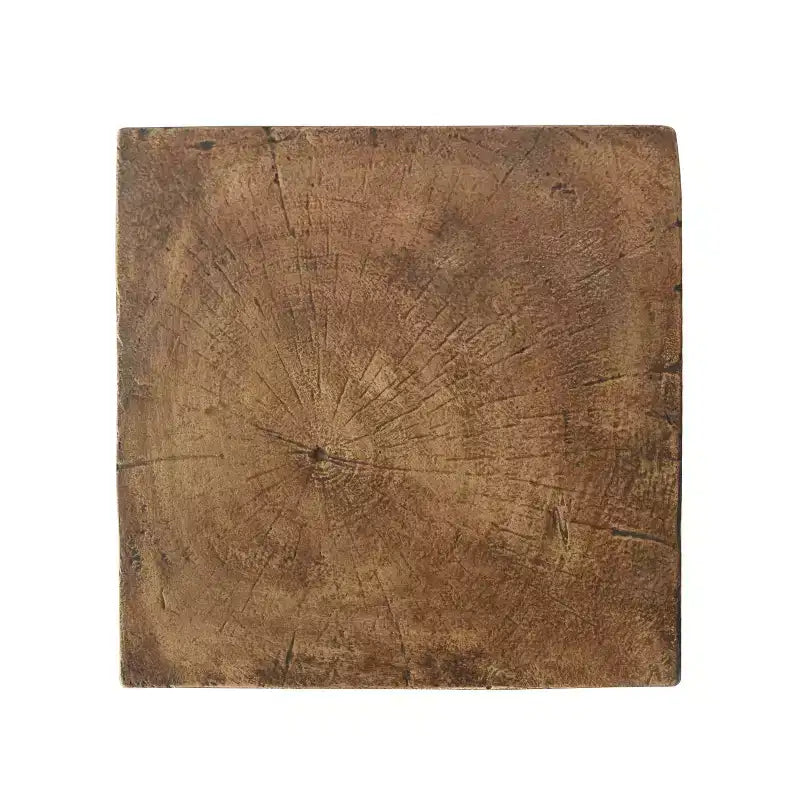 MAYEERTY Mesa Auxiliar Escultórica con Forma de Reloj de Arena, 1 Unidad, Mesa Auxiliar con Aspecto de Madera Artesanal para Sala de Estar, Patio